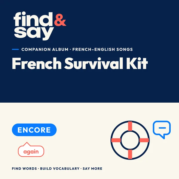 Album cover: French Survival Kit, Find & Say companion album