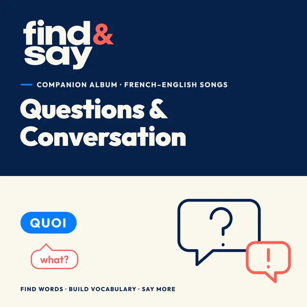 Album cover: Questions & Conversation, Find & Say companion album
