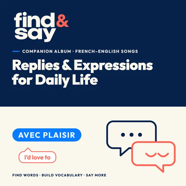 Album cover: Replies & Expressions for Daily Life, Find & Say companion album