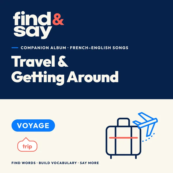 Album cover: Travel & Getting Around, Find & Say companion album